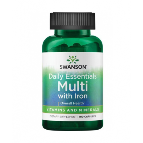 SWANSON Multivitamin with Iron Multivitaminų ir mineralų kompleksas su geležimi