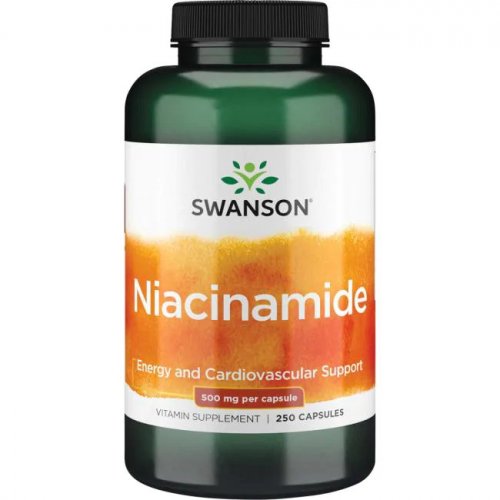SWANSON Niacinamide 500mg Energy and Cardiovascular Support B3-vitamiin, niatsiin
