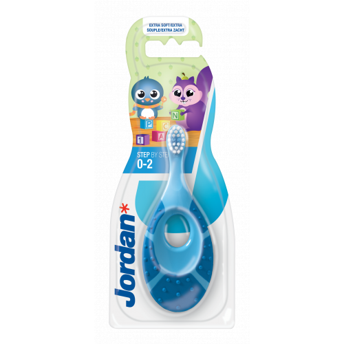 Jordan Step 0-2 years Baby Toothbrush Extra Soft Ypač minkštas vaikiškas dantų šepetėlis  Blue