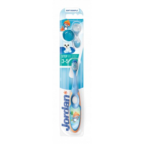 Jordan Step 3-5 years Kids Toothbrush Soft Minkštas vaikiškas dantų šepetėlis  Blue