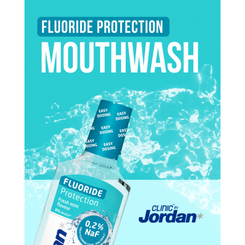 Jordan Clinic Fluoride Protection Mouthwash Burnos skalavimo skystis  500ml