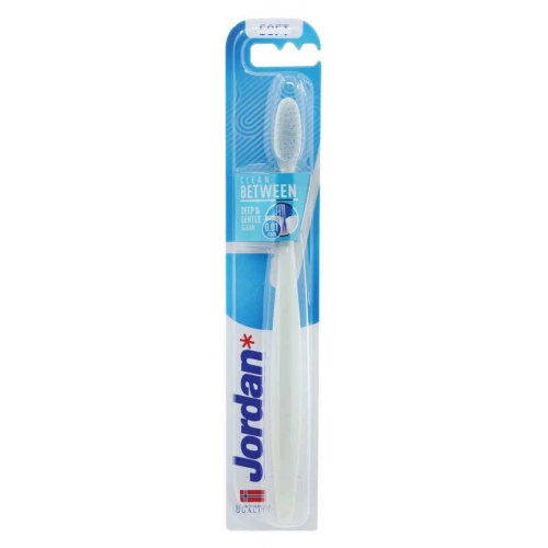 Jordan Clean Between Ultra Soft Toothbrush Ypač minkštas dantų šepetėlis  White