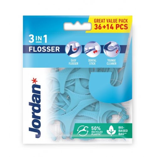 3-in-1 Flosser Tarpdančių siūlai su laikikliu