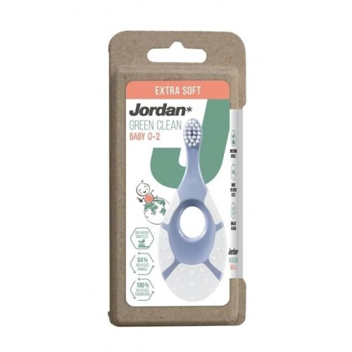 Jordan Green Clean Baby 0-2 Toothbrush Extra Soft Ypač minkštas dantų šepetėlis