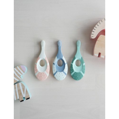 Jordan Green Clean Baby 0-2 Toothbrush Extra Soft Ypač minkštas dantų šepetėlis  Pink