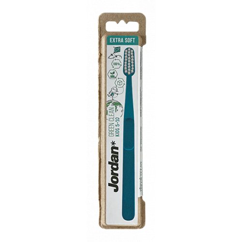 Jordan Green Clean Kids 5-10 Toothbrush Extra Soft Ypač minkštas dantų šepetėlis  Blue