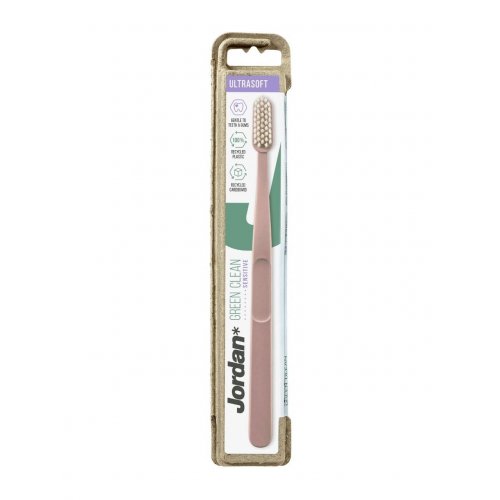 Jordan Green Clean Medium Toothbrush Vidutinio kietumo dantų šepetėlis  Pink