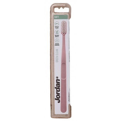 Jordan Green Clean Soft Toothbrush Minkštas dantų šepetėlis