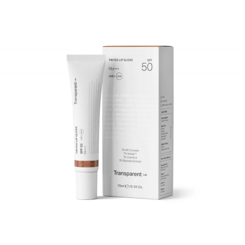 Transparent Lab Lip Tinted Gloss SPF50 Lūpų balzamas su apsauga nuo saulės 15ml Terracota