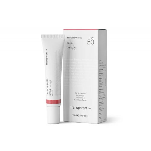 Transparent Lab Lip Tinted Gloss SPF50 Lūpų balzamas su apsauga nuo saulės
