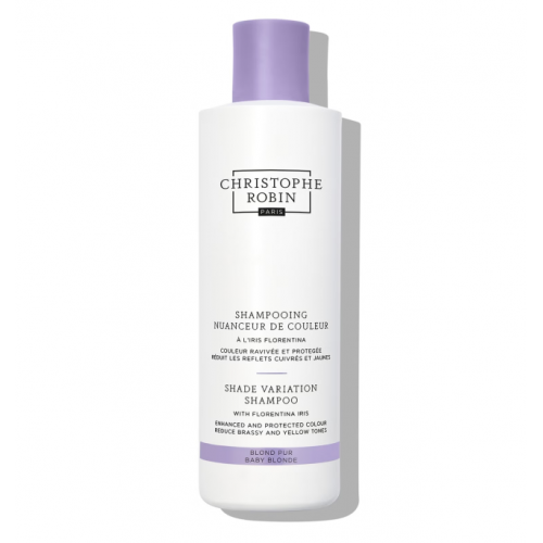 Christophe Robin Shade Variation Shampoo Baby Blonde Gelsvų tonų neutralizavimui šampūnas su atspalviu