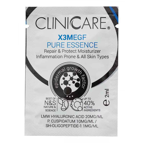 Cliniccare X3M EGF Pure Essence Moisturizer Priešuždegiminio poveikio drėkinanti esencija veidui
