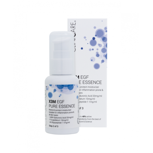Cliniccare X3M EGF Pure Essence Moisturizer Priešuždegiminio poveikio drėkinanti esencija veidui