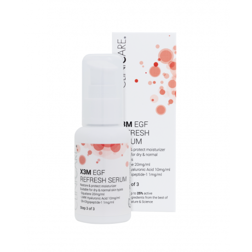 Cliniccare X3M EGF Refresh Serum Moisturizer Gaivinamasis ir drėkinamasis serumas
