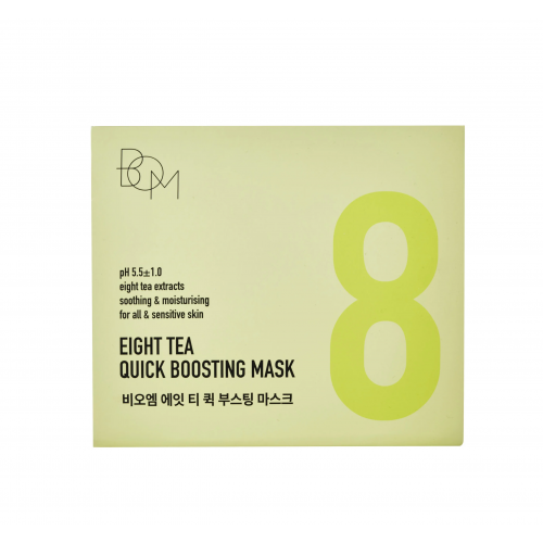 BOM Eight Tea Quick Boosting Mask Lakštinės veido kaukės