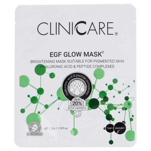 Cliniccare EGF Glow Fave Mask Spindesio suteikianti lakštinė kaukė veidui