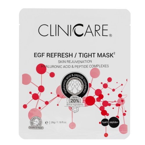 Cliniccare EGF Refresh-Tight Mask Priešraukšlinė atjauninamoji lakštinė kaukė veidui