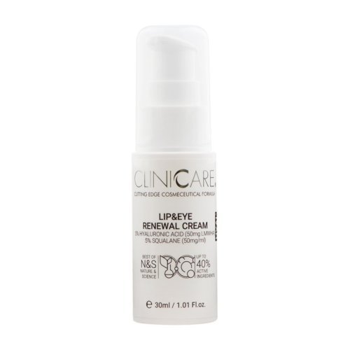Cliniccare Hyal + Lip & Eye Renewal Cream Priešraukšlinis drėkinamasis kremas akių ir lūpų sričiai