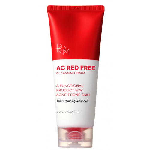 BOM Red Free Cleansing Foam Valomosios veido putos