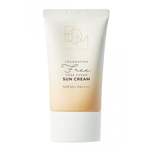 BOM Foundation-Free SPF50+PA++++ Spalvą suteikiantis kremas nuo saulės