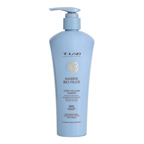 T-LAB Professional Marine Bio-Filler Hydra Collagen Shampoo Šampūnas su hidrolizuotu kolagenu