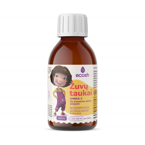 Ecosh Kakė Makė Omega-3 Žuvų taukai su Camelina sativa aliejumi