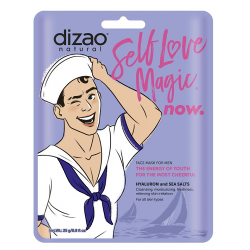 Dizao Face Mask For Men Veido kaukė vyrams su hialuronu ir jūros druska