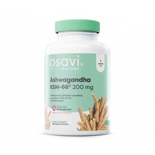Osavi Ashwagandha KSM-66 Uztura bagātinātājs Ašvaganda