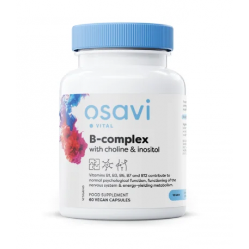Osavi B-Complex with Choline & Inositol Maisto papildas su cholinu ir inozitoliu