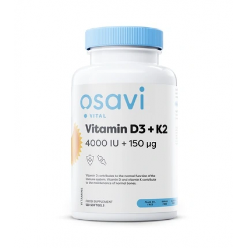 Photos - Vitamins & Minerals Osavi Osavi Vitamin D3 + K2, 4000IU + 150 mcg 120 capsules KS263560