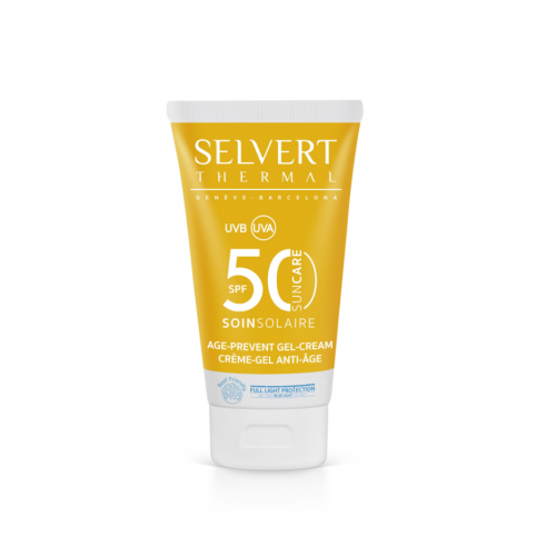 Selvert Thermal Sun Care Age Prevent Gel-cream SPF50 Apsauginis kremas-gelis veidui SPF50