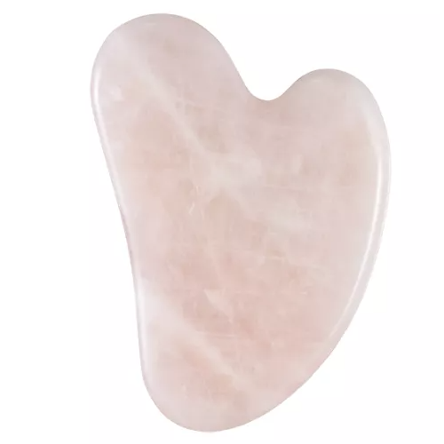 Glov Rose Quartz Gua Sha Rožinio kvarco veido masažuoklis