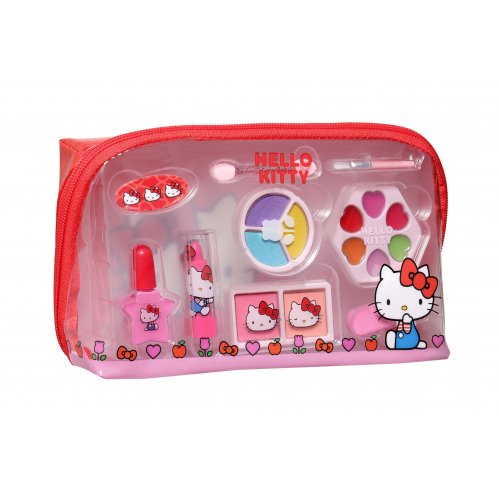 Hello Kitty Makeup Toiletry Bag Katytės Kitės rinkinys su kosmetine