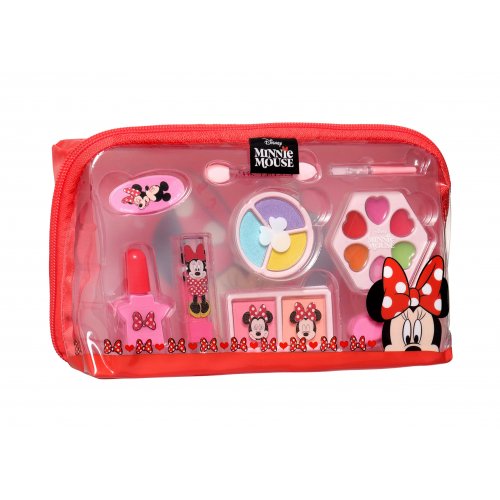 Disney Minnie Mouse Makeup Toiletry Bag Pelytės Minės rinkinys su kosmetine