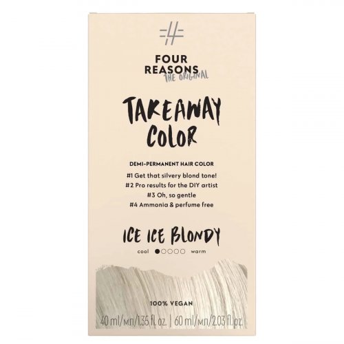 Photos - Hair Dye Four Reasons Four Reasons Original Takeaway Demi-Permanent Hair Color 10.01 Ice Ice Blondy KS856564