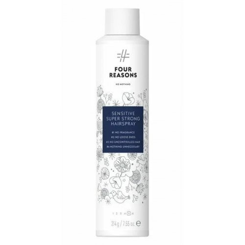 Four Reasons No Nothing Sensitive Super Strong Hairspray Bez smaržas, īpaši stipras fiksācijas matu laka
