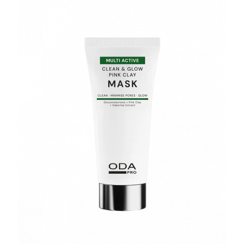 ODA Pro Clean & Glow Pink Clay Mask Valanti ir skaistinanti rožinio molio kaukė