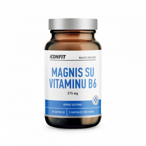 Iconfit Magnesium B6 375mg Magneesiumi ja B6-vitamiini kapslid