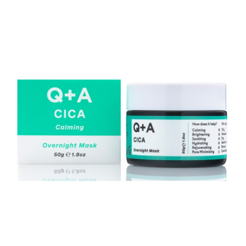 Q+A Cica Calming Overnight Mask Rahustav öine näomask