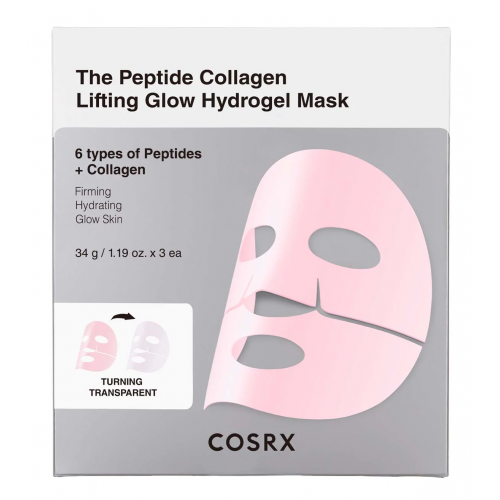 COSRX The Peptide Collagen Lifting Glow Hydrogel Mask Gelinė veido kaukė