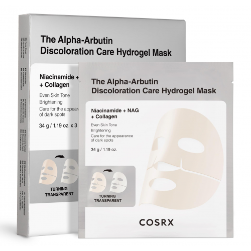 COSRX The Alpha-Arbutin Discoloration Care Hydrogel Mask Gelinė veido kaukė