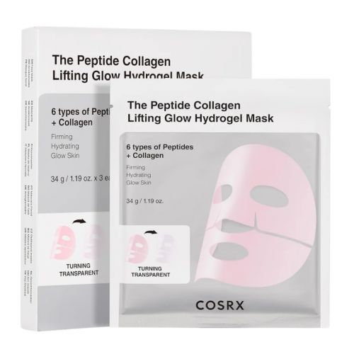 COSRX The Peptide Collagen Lifting Glow Hydrogel Mask Gelinė veido kaukė