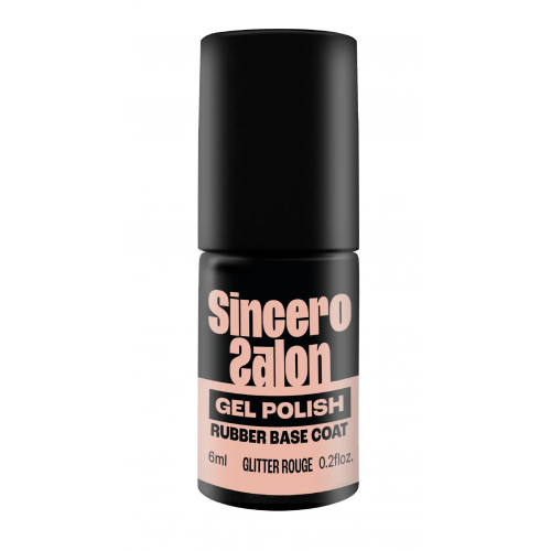 Sincero Salon Rubber Base Coat 6ml Glitter Rouge