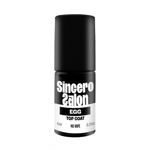 Sincero Salon Top Coat No Wipe Egg Gelinio nagų lako viršutinis sluoksnis