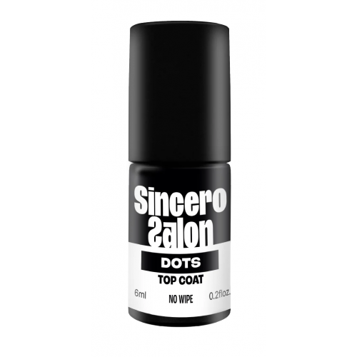 Sincero Salon Top Coat No Wipe Dots Gelinio nagų lako viršutinis sluoksnis