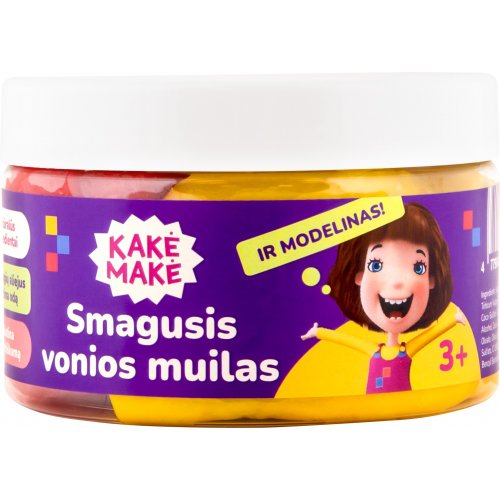 Kakė Makė Smagusis vonios muilas-modelinas braškių kvapo