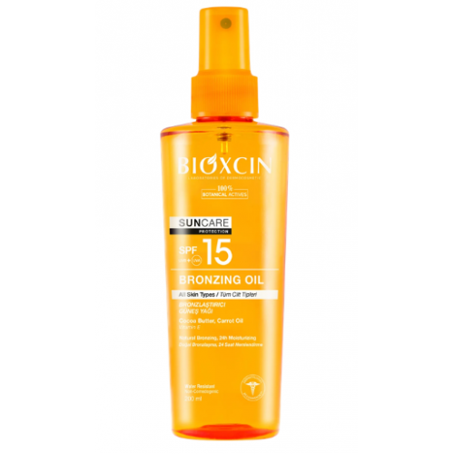 Bioxcin Suncare Bronzingl Oil SPF15 Bronzinį įdegį skatinantis aliejus