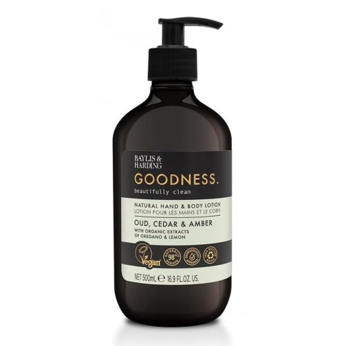 Baylis & Harding Goodness Oud, Cedar & Amber Hand & Body Lotion Kūno ir rankų losjonas