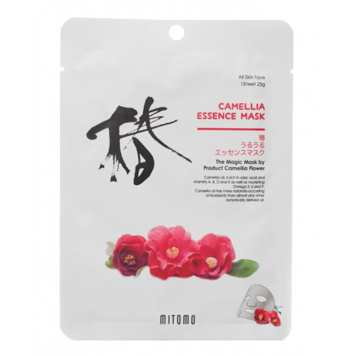 Mitomo Camelia Essence Face Mask Lehtmask kameelia ekstraktiga