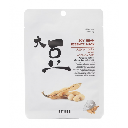 Mitomo Soybean Essence Face Mask Lehemask sojaubade ekstraktiga